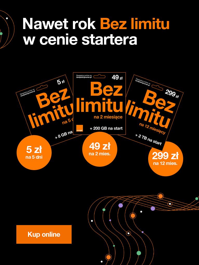 Baner promocyjny doładowań Orange online.