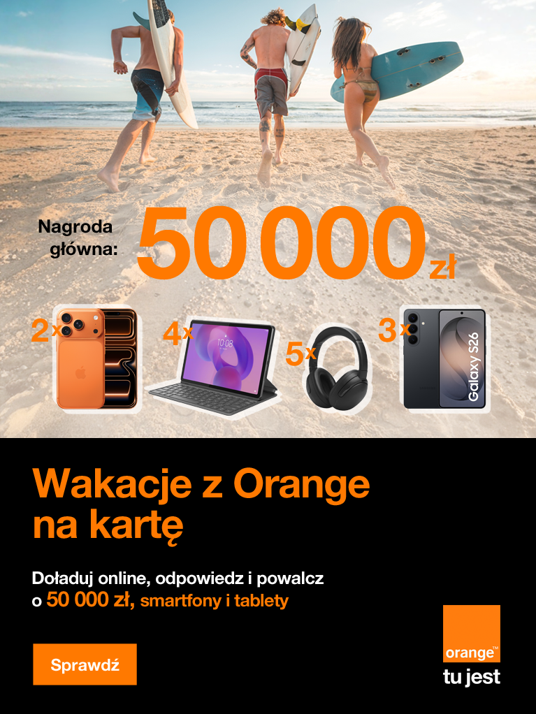 Baner promocyjny doładowań Orange online.