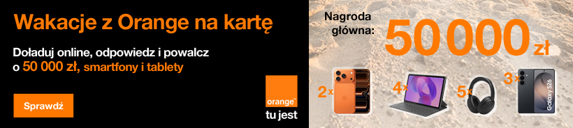 Baner promocyjny doładowań Orange online.